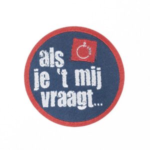 Embleem "Als je 't mij vraagt chiro"
